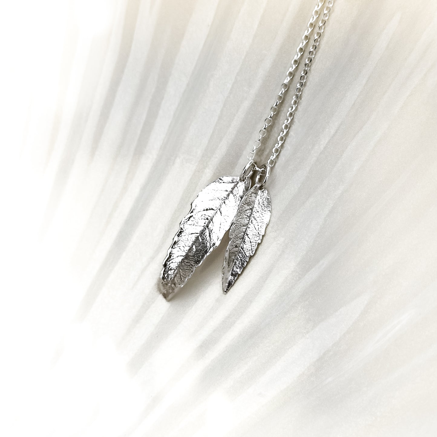 Silver Rowan Leaf Necklace