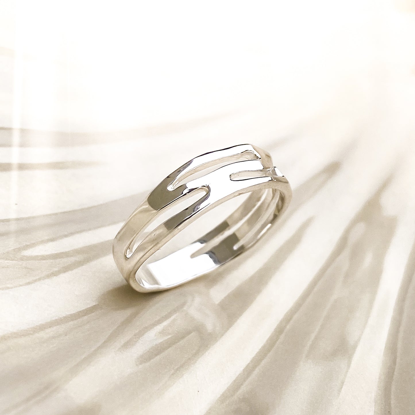 Strata Narrow Sterling Silver Ring