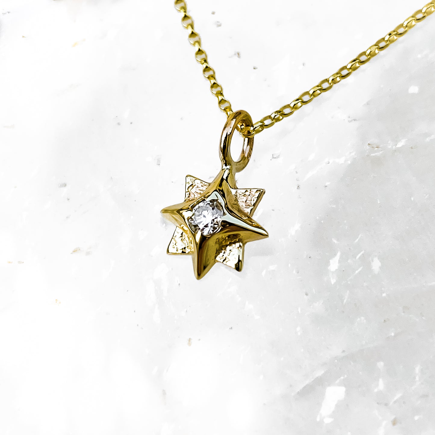 Gold North Star Necklace