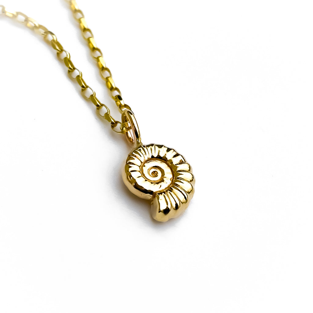 Small Gold Ammonite Necklace