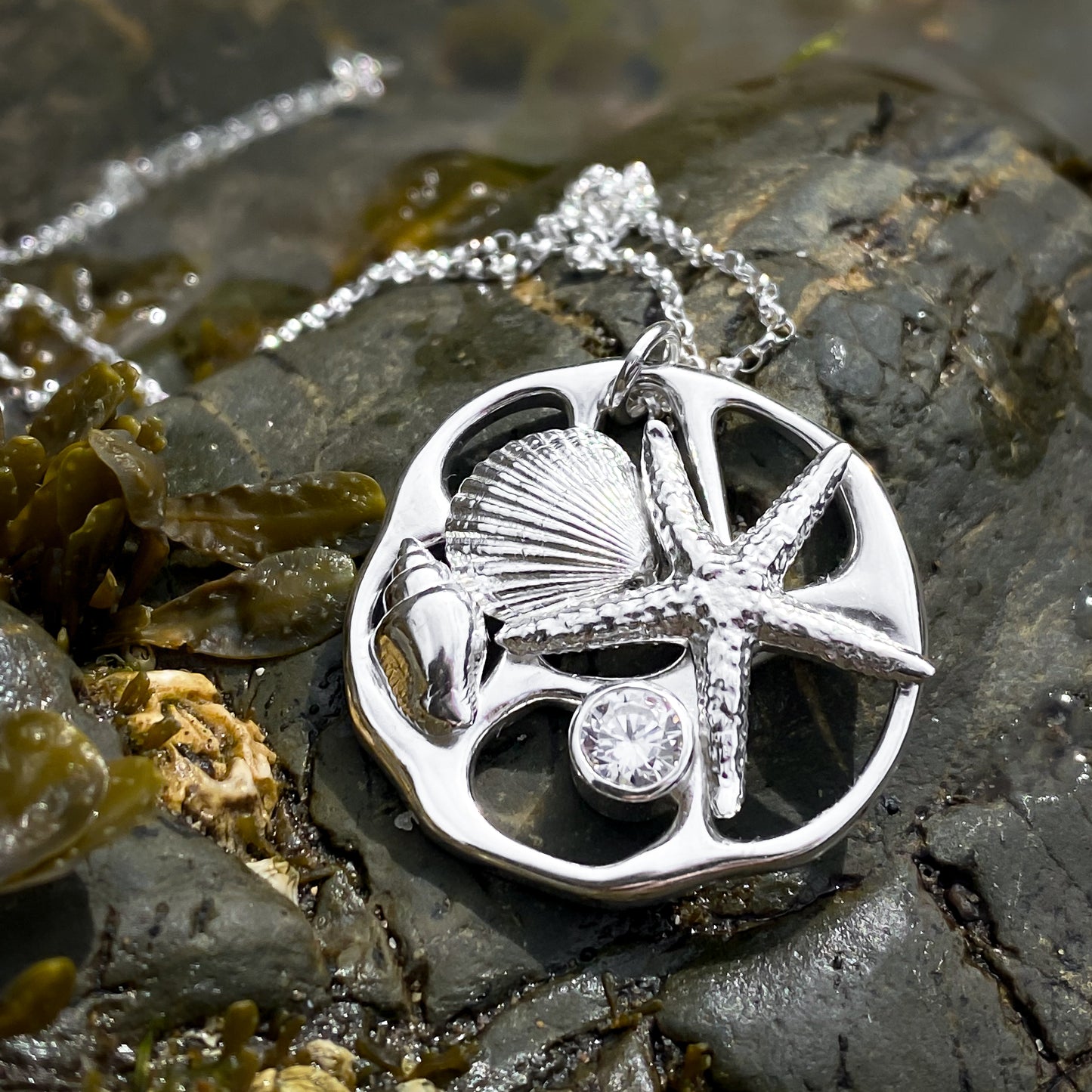 Sterling Silver Beachcomber Pendant Necklace - No. 5