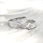 North Star Sterling Silver Ring with White Topaz