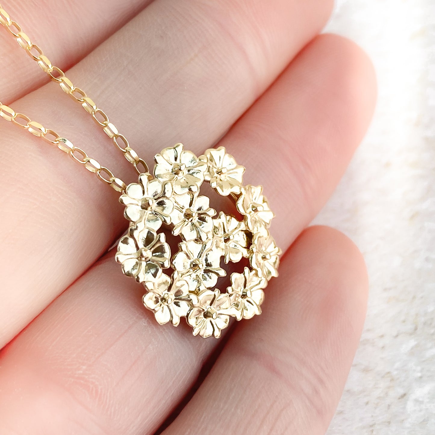Gold Elderflower Necklace