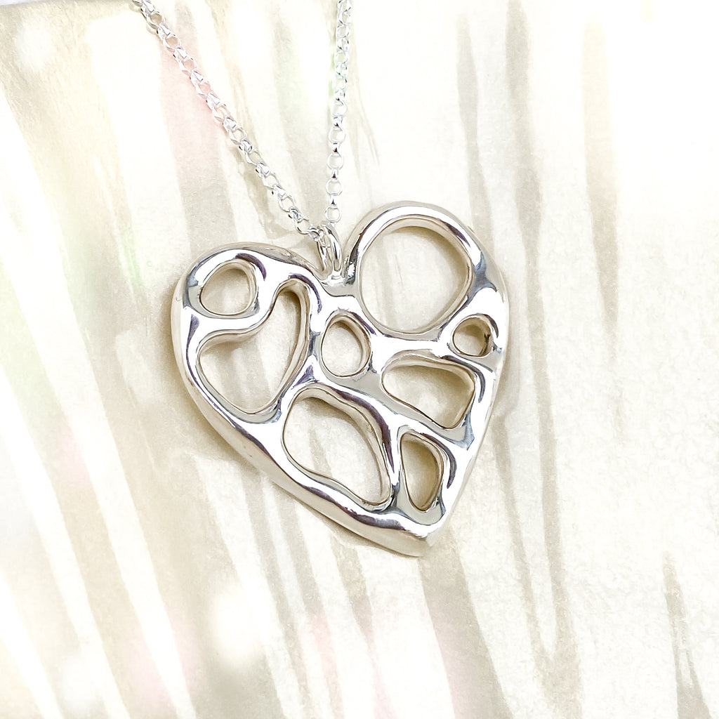 Silver Infinity Heart Necklace