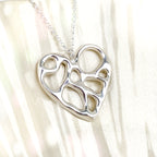 Silver Infinity Heart Necklace