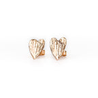 Gold Snowdrop Petal 'Heart' Earrings - Yellow, Rose or White Gold