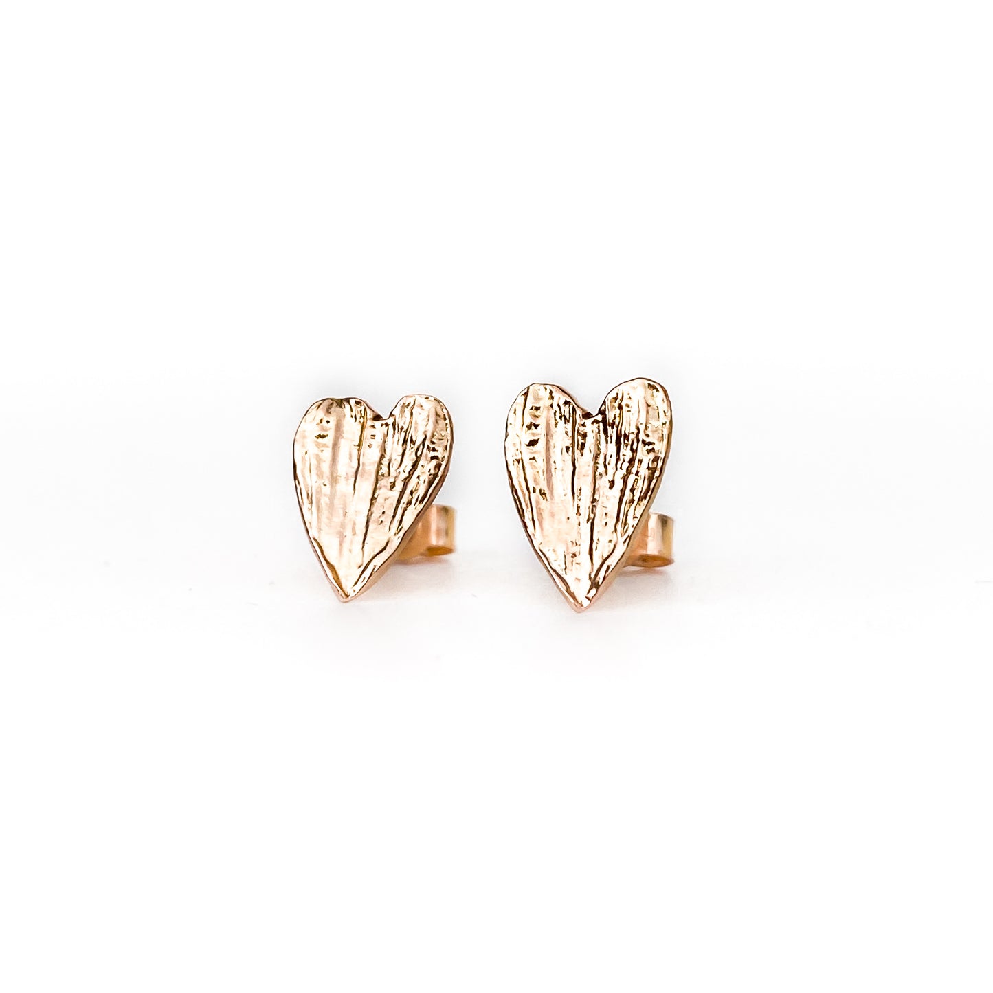Gold Snowdrop Petal 'Heart' Earrings - Yellow, Rose or White Gold