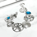 Beachcomber Sterling Silver Shell, Gemstone and Enamel Bracelet - No. 3