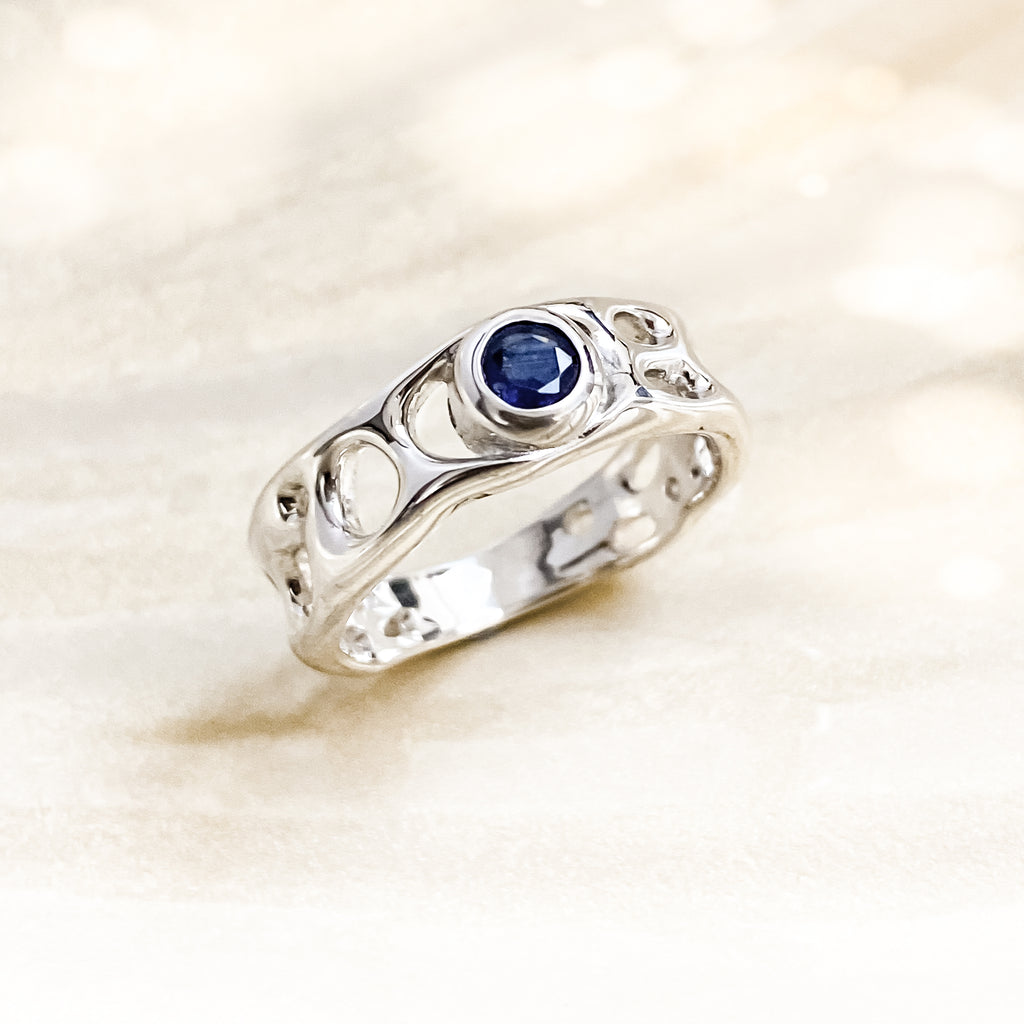 Sterling Silver Sapphire Infinity Ring