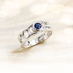 Sterling Silver Sapphire Infinity Ring