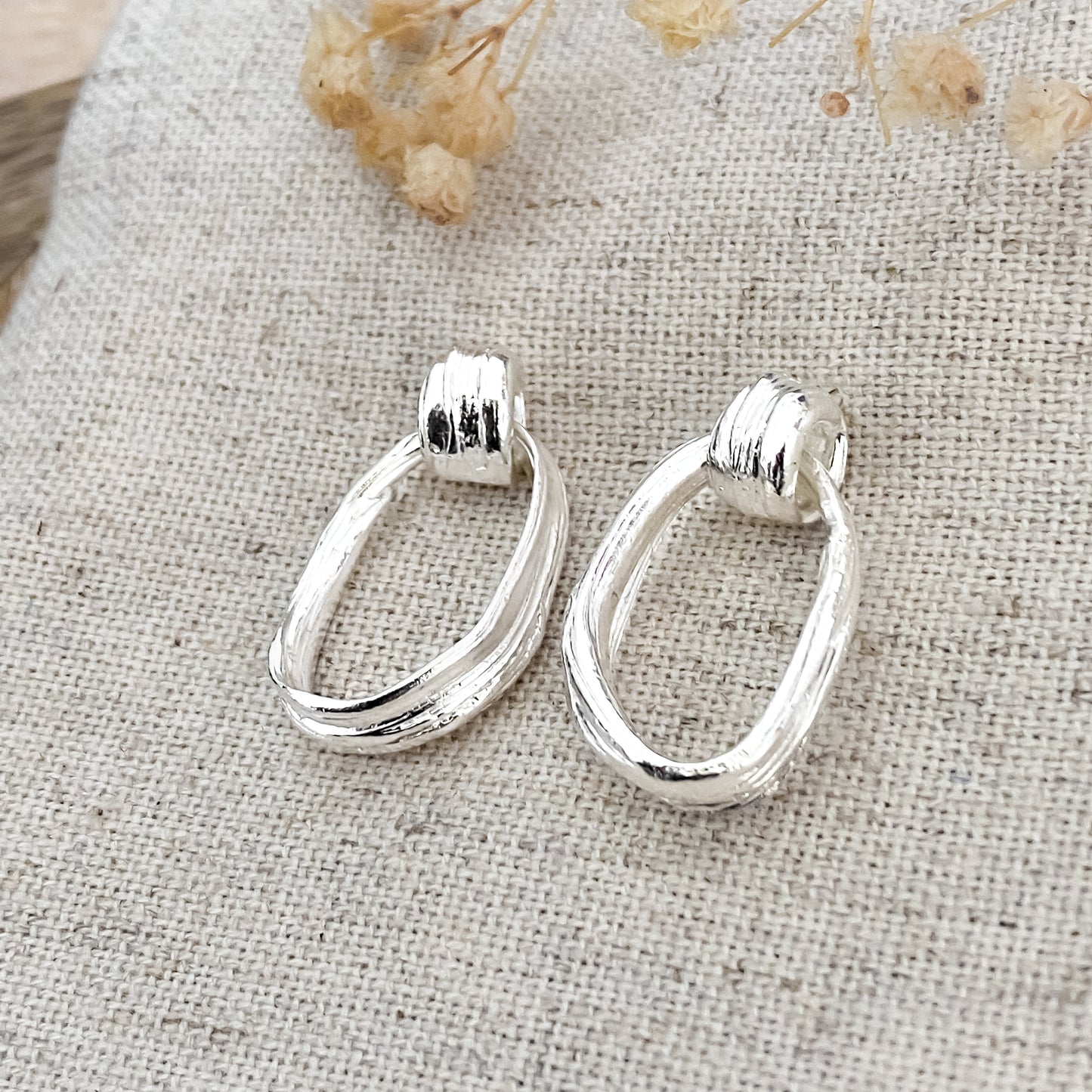 Drift Sterling Silver Stud Dangle Earrings