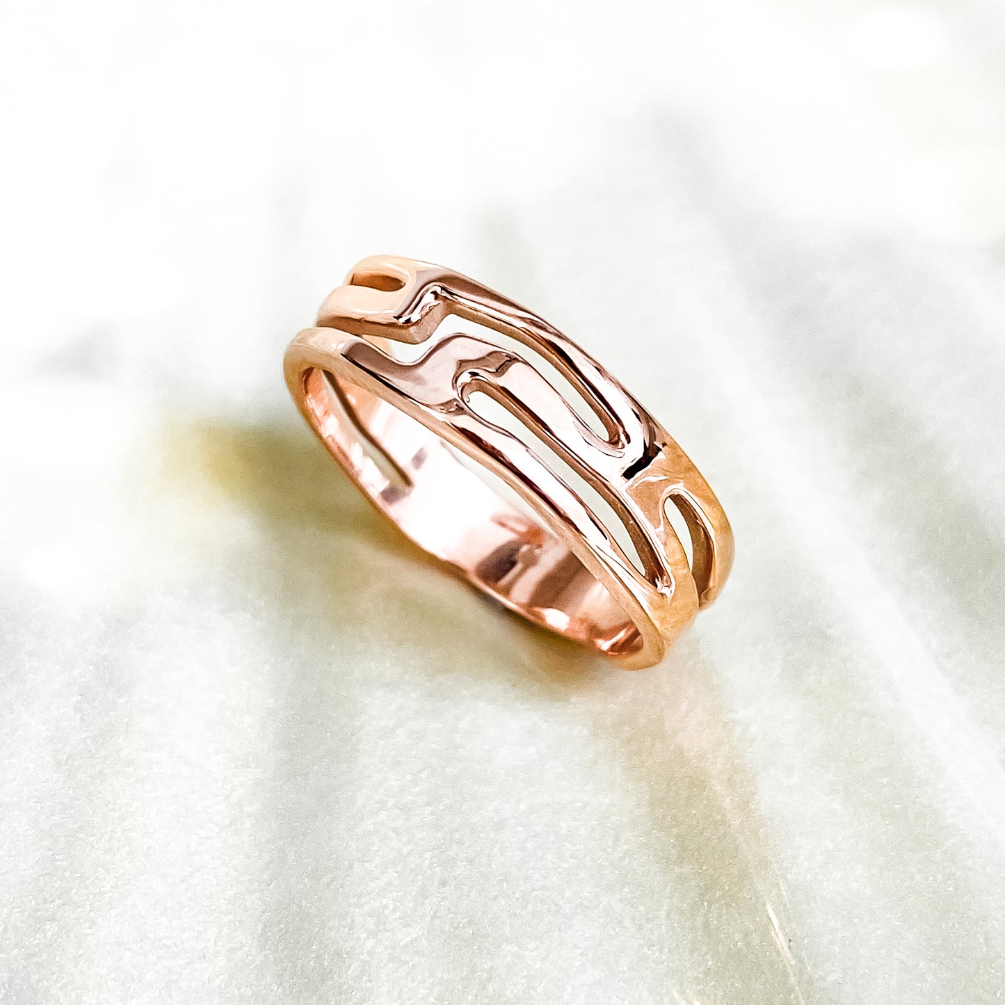 Rose Gold Organic Design Ring