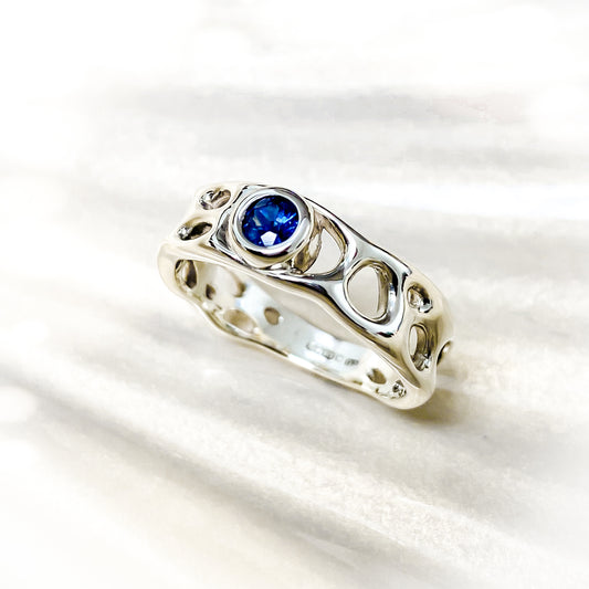 White Gold Sapphire Infinity Ring