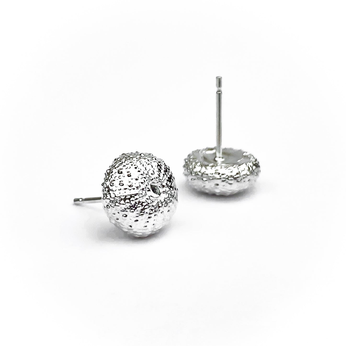 Silver Sea Urchin Stud Earrings