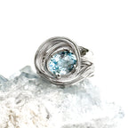 One of a Kind Drift Sterling Silver Ring with Blue Topaz - Size P