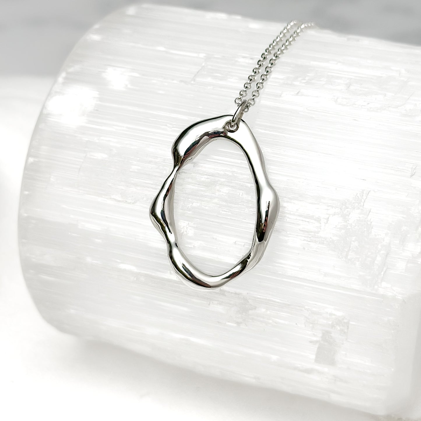 One of a Kind Molten Sterling Silver Necklace - No. 1