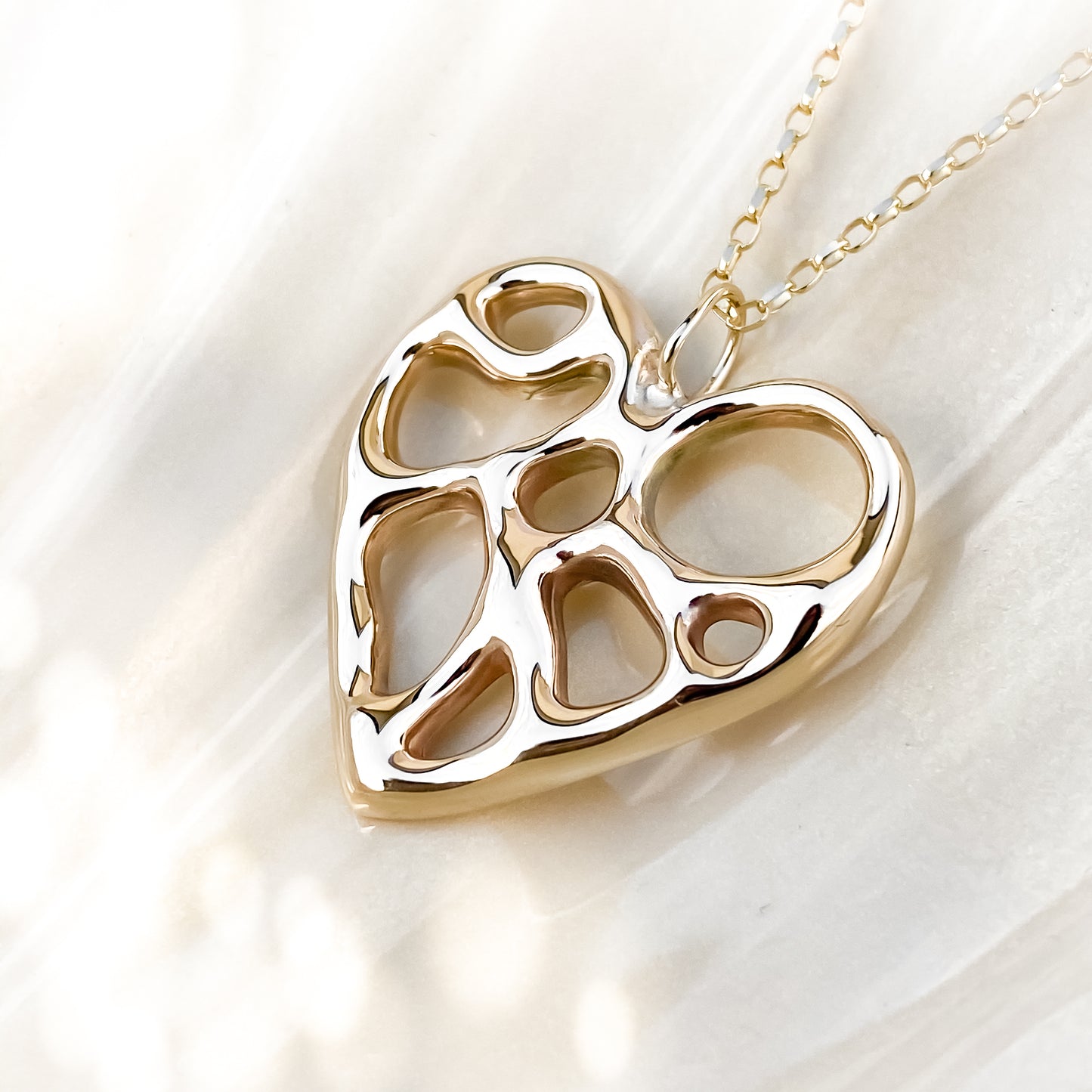 Gold Infinity Heart Necklace