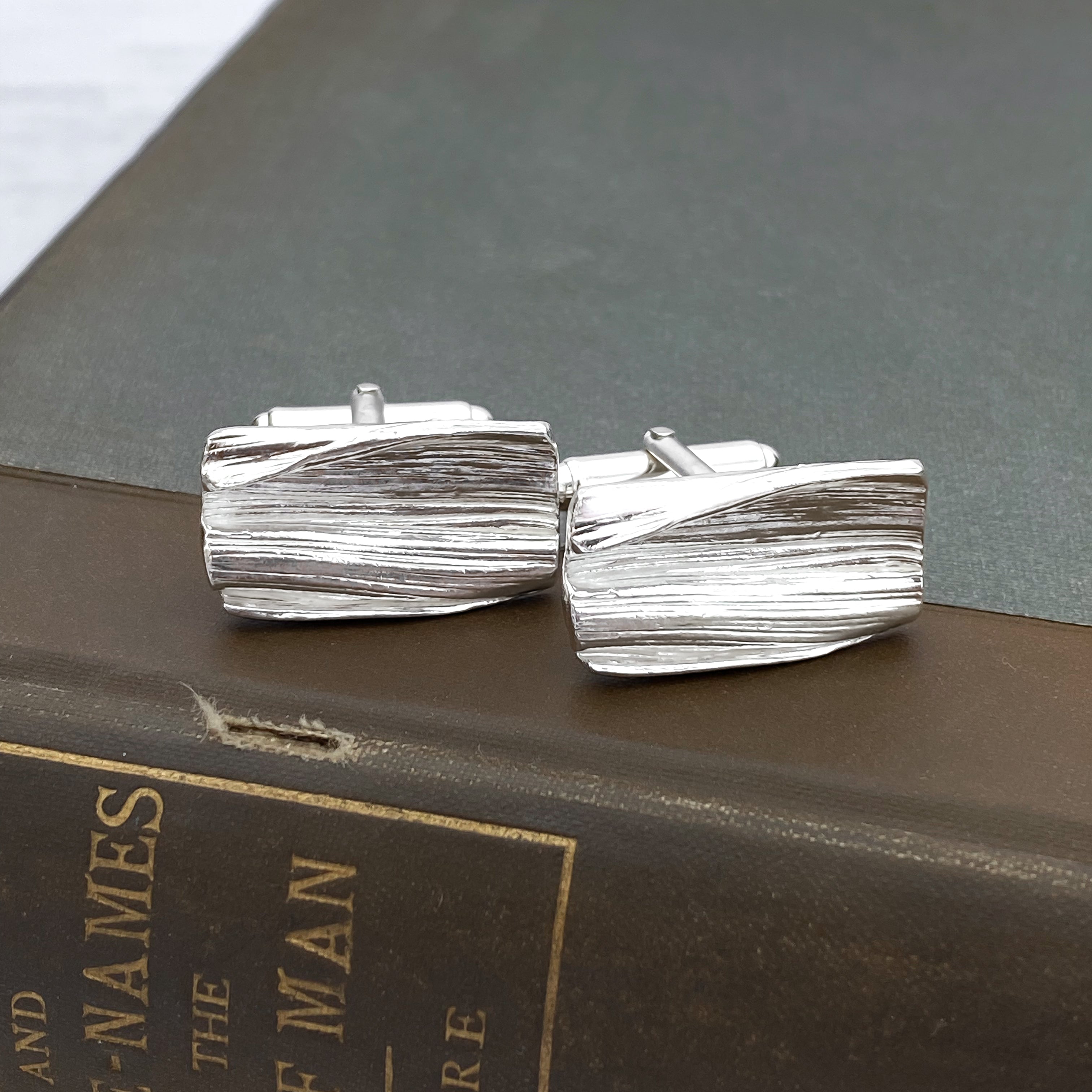 Drift Contemporary Sterling Silver Cufflinks