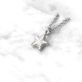 Sterling Silver Tiny Crinoid Star Fossil Necklace