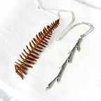 Sterling Silver Elm Twig Necklace