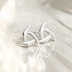 Sterling Silver Herring Triskel Stud Earrings