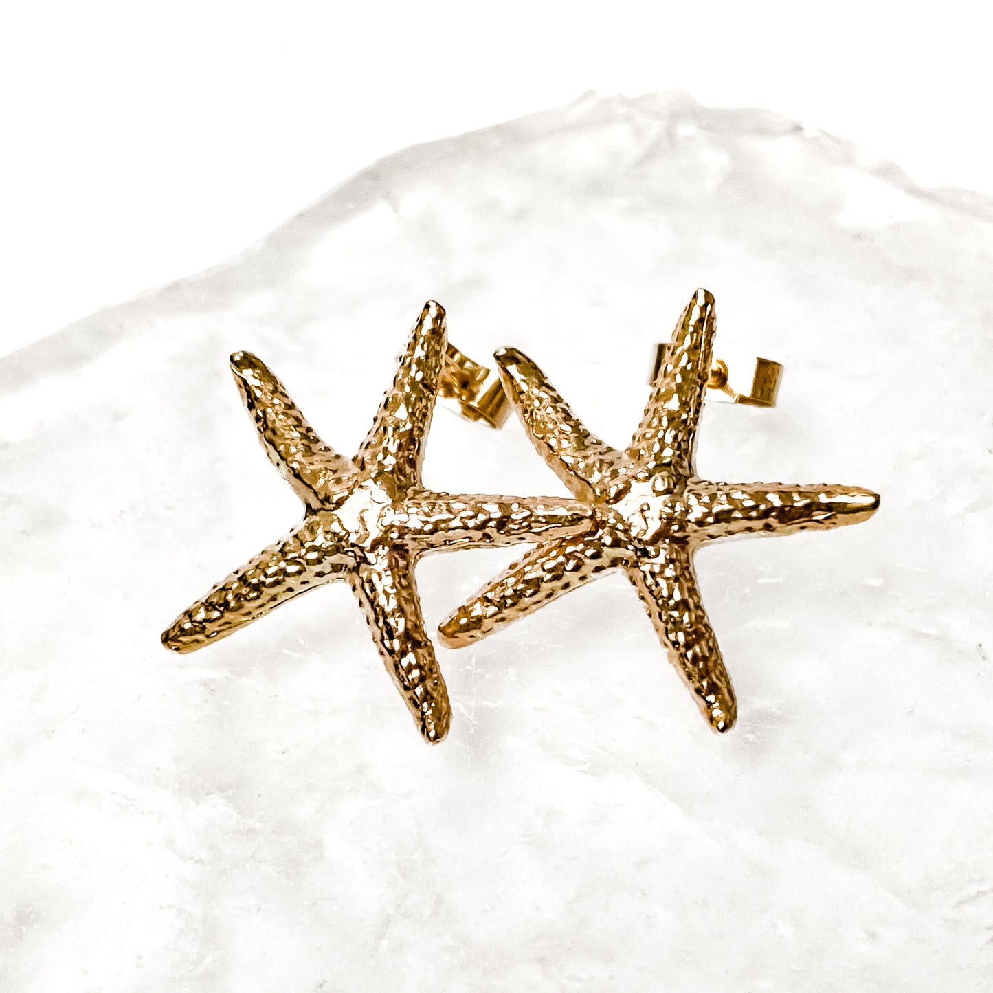 Gold Starfish Earrings