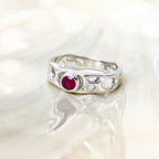 Sterling Silver Ruby Infinity Ring