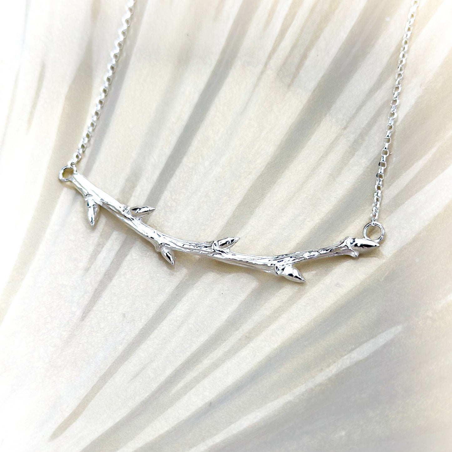 Sterling Silver Elm Twig Necklace