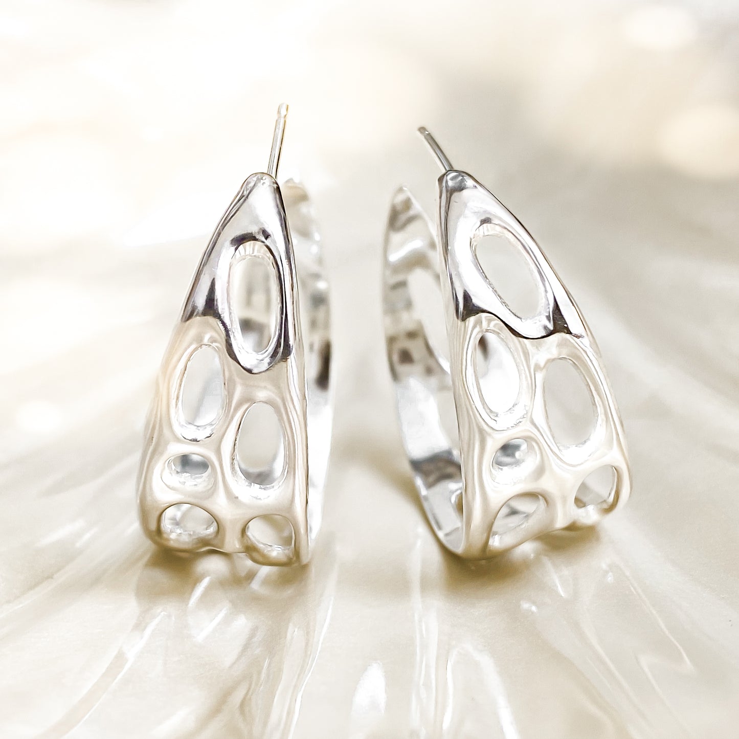 Silver Infinity Hoop Earrings