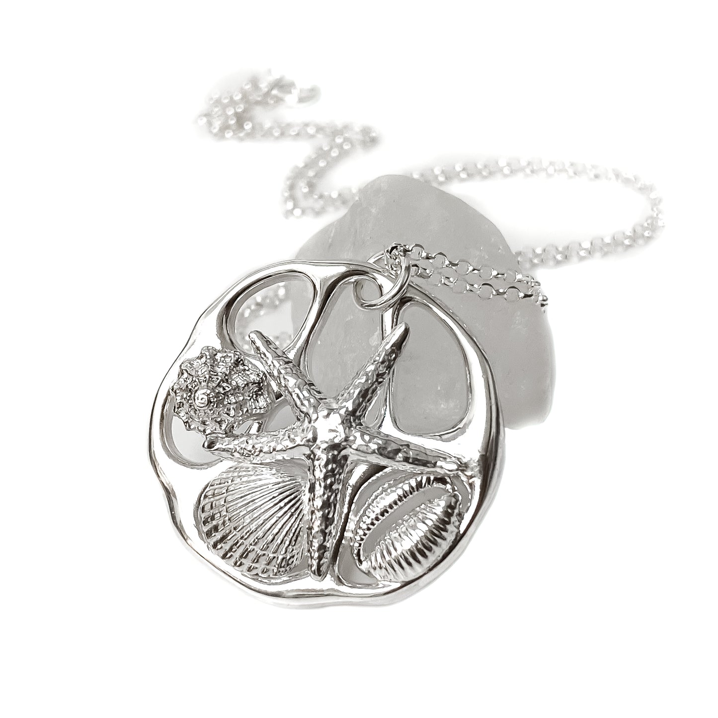 Sterling Silver Beachcomber Pendant Necklace - No. 4