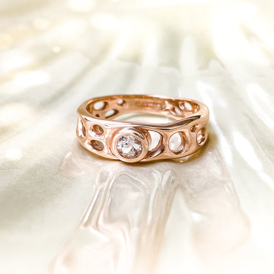 Rose Gold Morganite Infinity Ring
