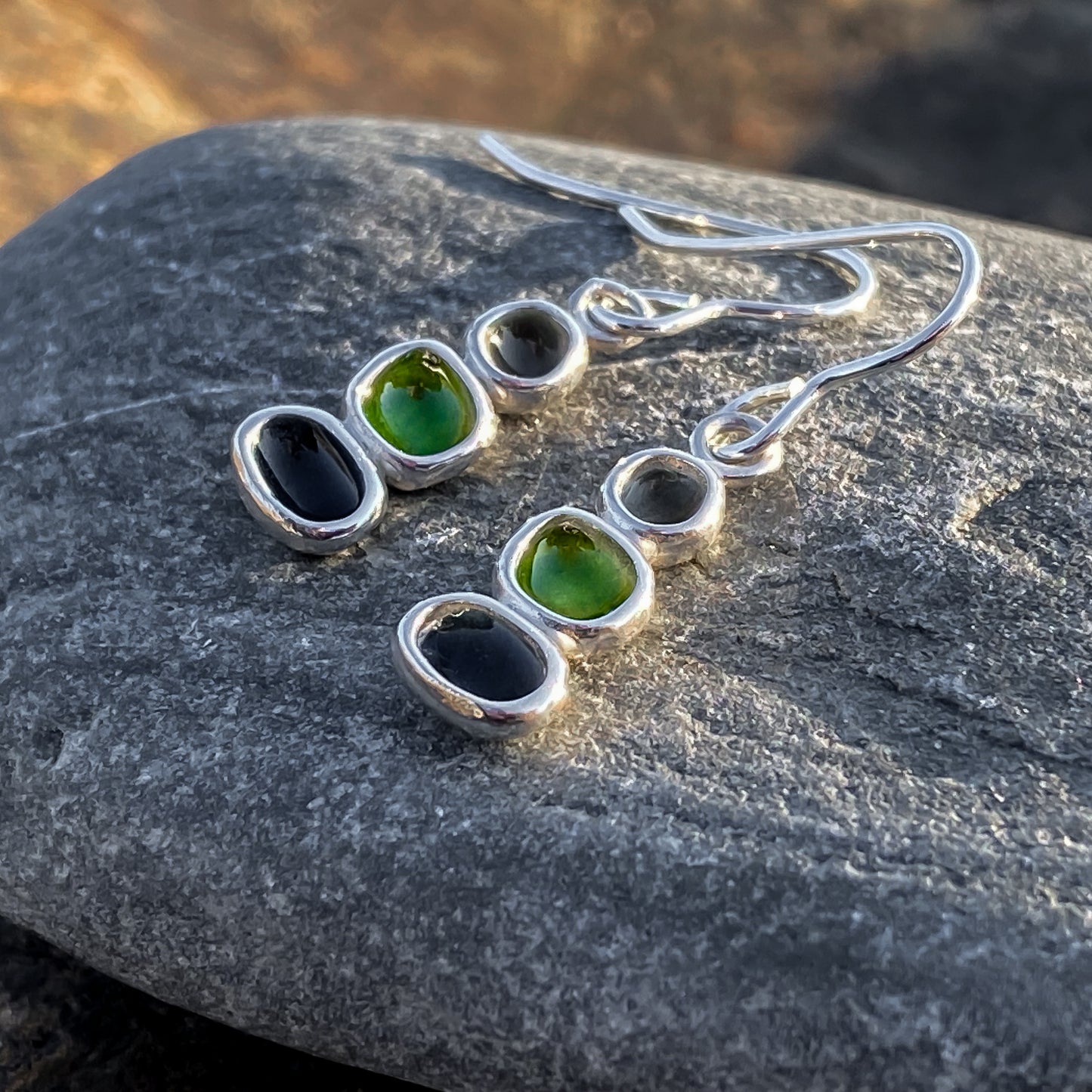 Sterling Silver Pebble Earrings - Langness