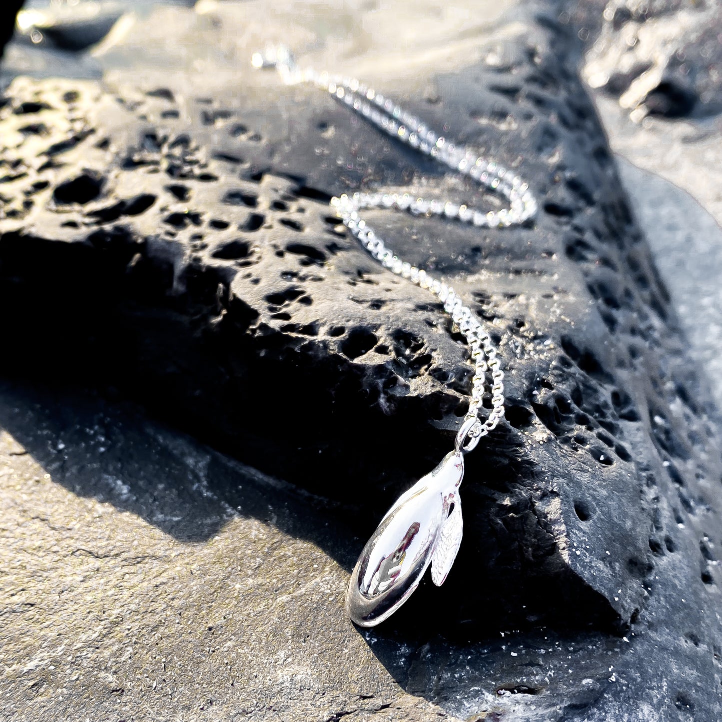 Sterling Silver Seaweed Pendant Necklace