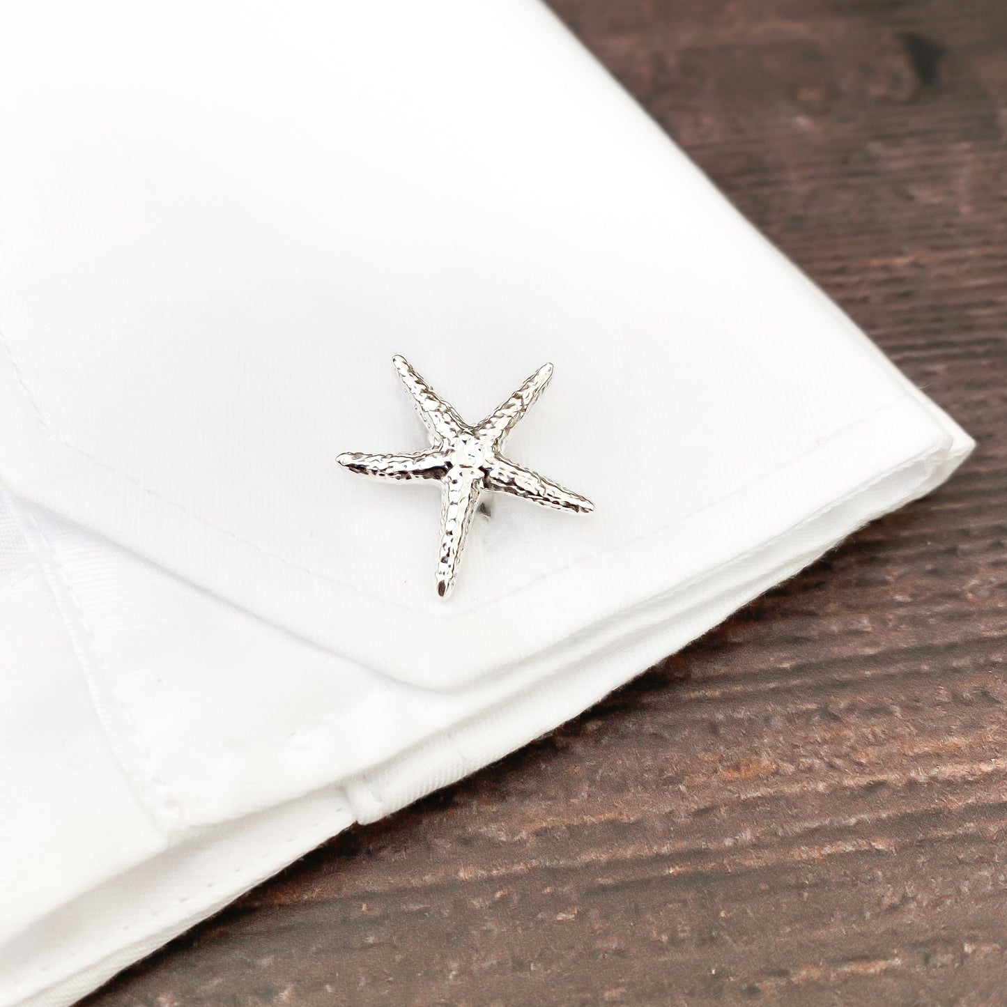 Sterling Silver Starfish Cufflinks