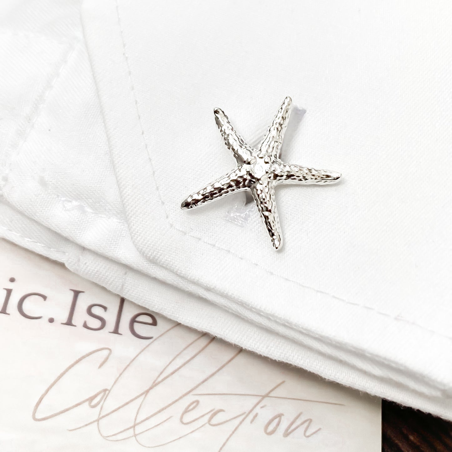 Sterling Silver Starfish Cufflinks