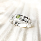 Sterling Silver Peridot Infinity Ring
