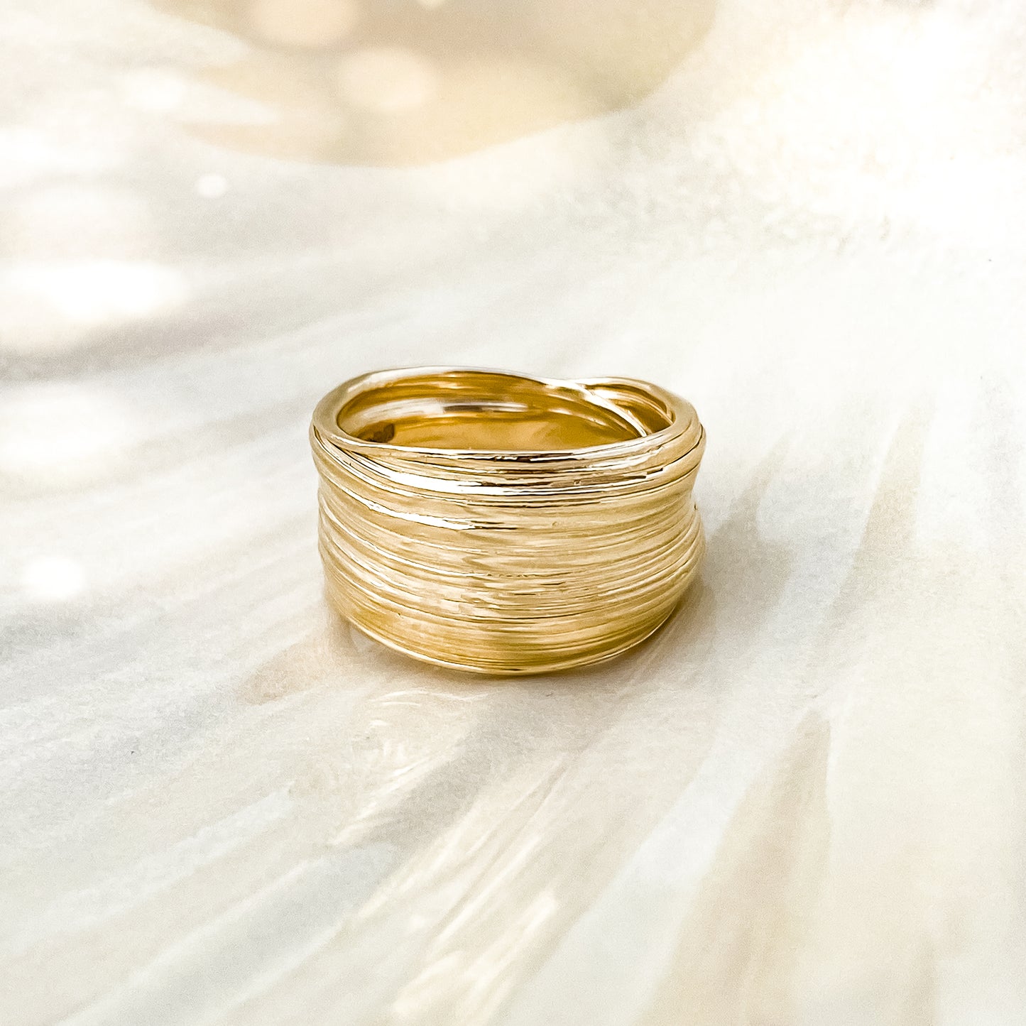 Gold Drift Ring - Size P