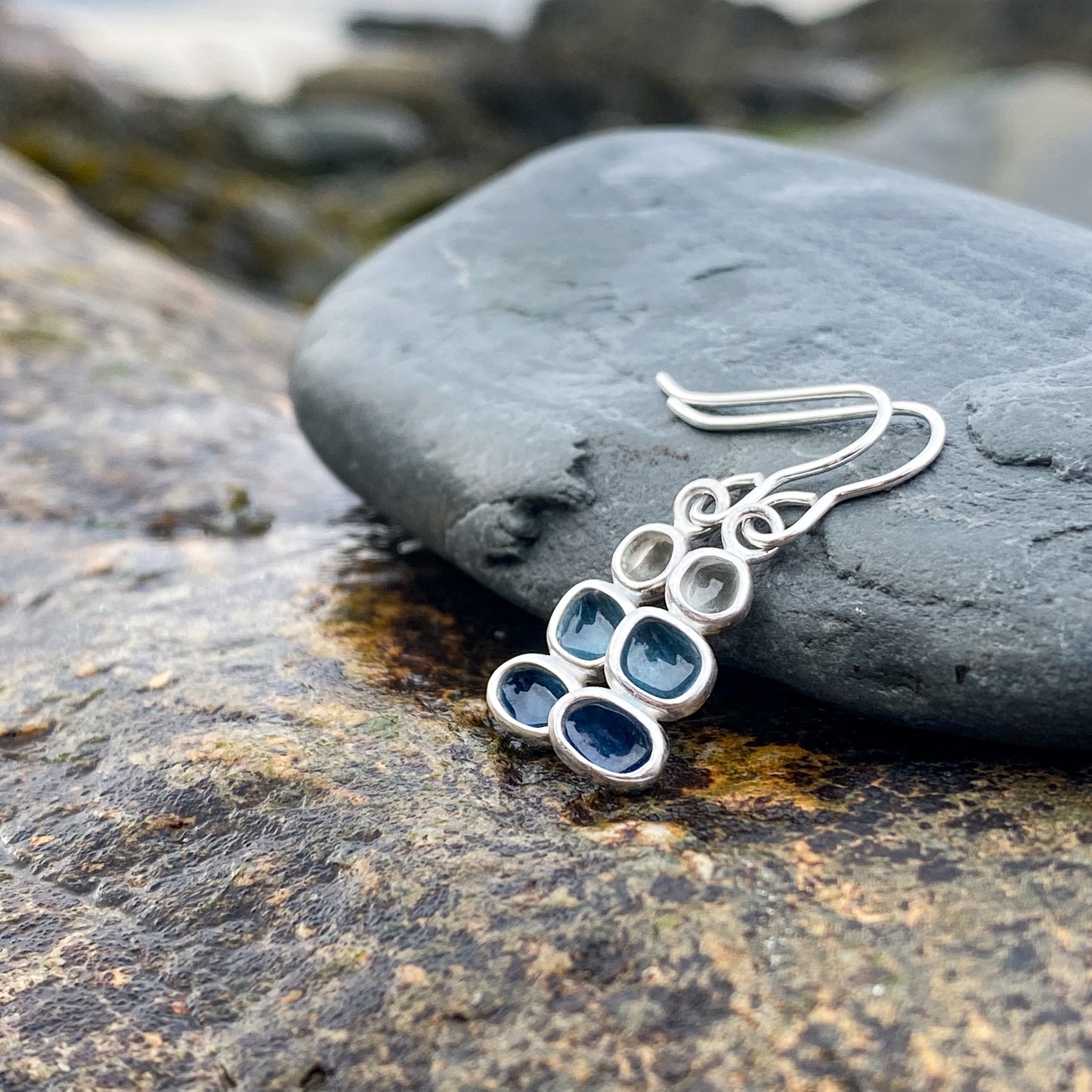 Sterling Silver Pebble Earrings - Niarbyl