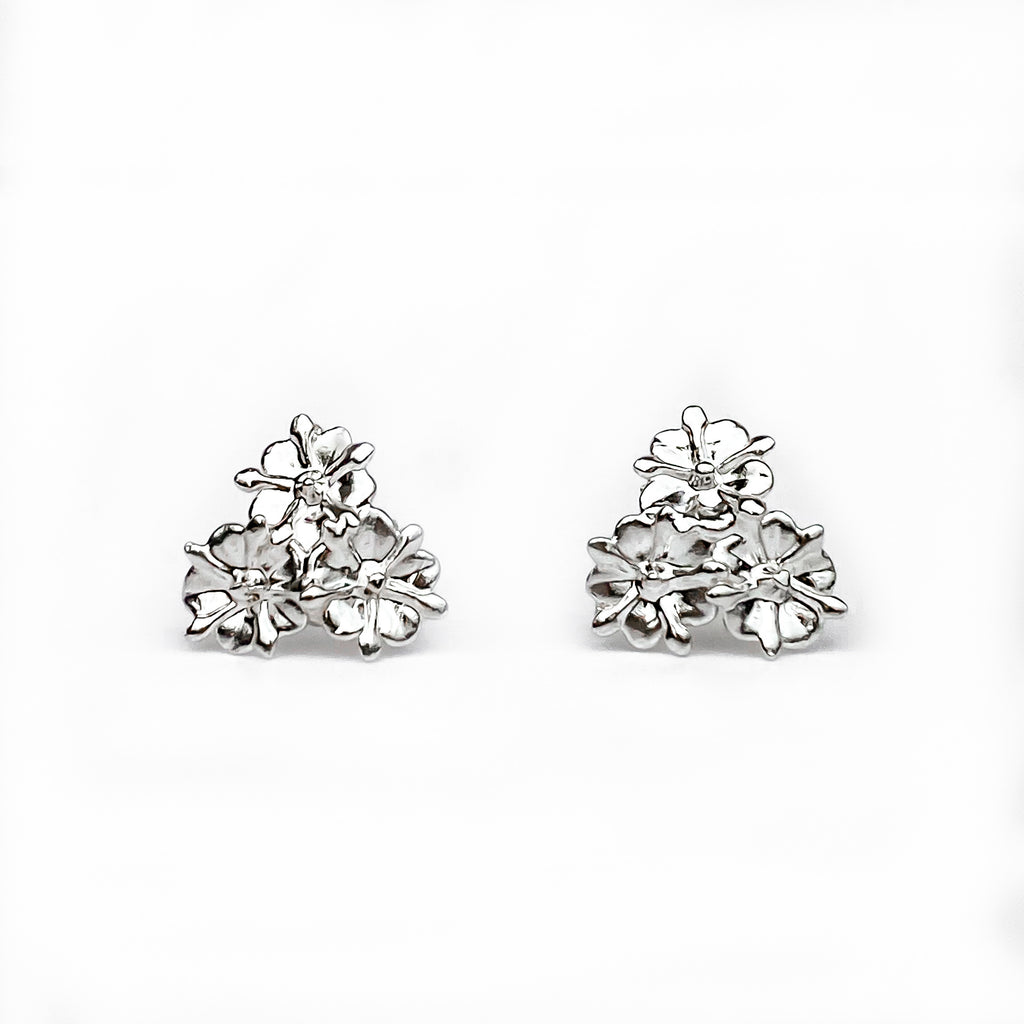 Elderflower Sterling Silver Stud Earrings