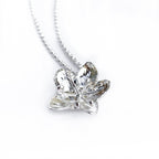 Hawthorn Flower Silver Pendant Necklace