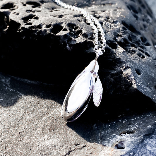 Sterling Silver Seaweed Pendant Necklace