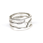 Strata Wide Sterling Silver Ring