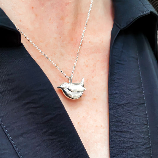 Sterling Silver Wren Necklace