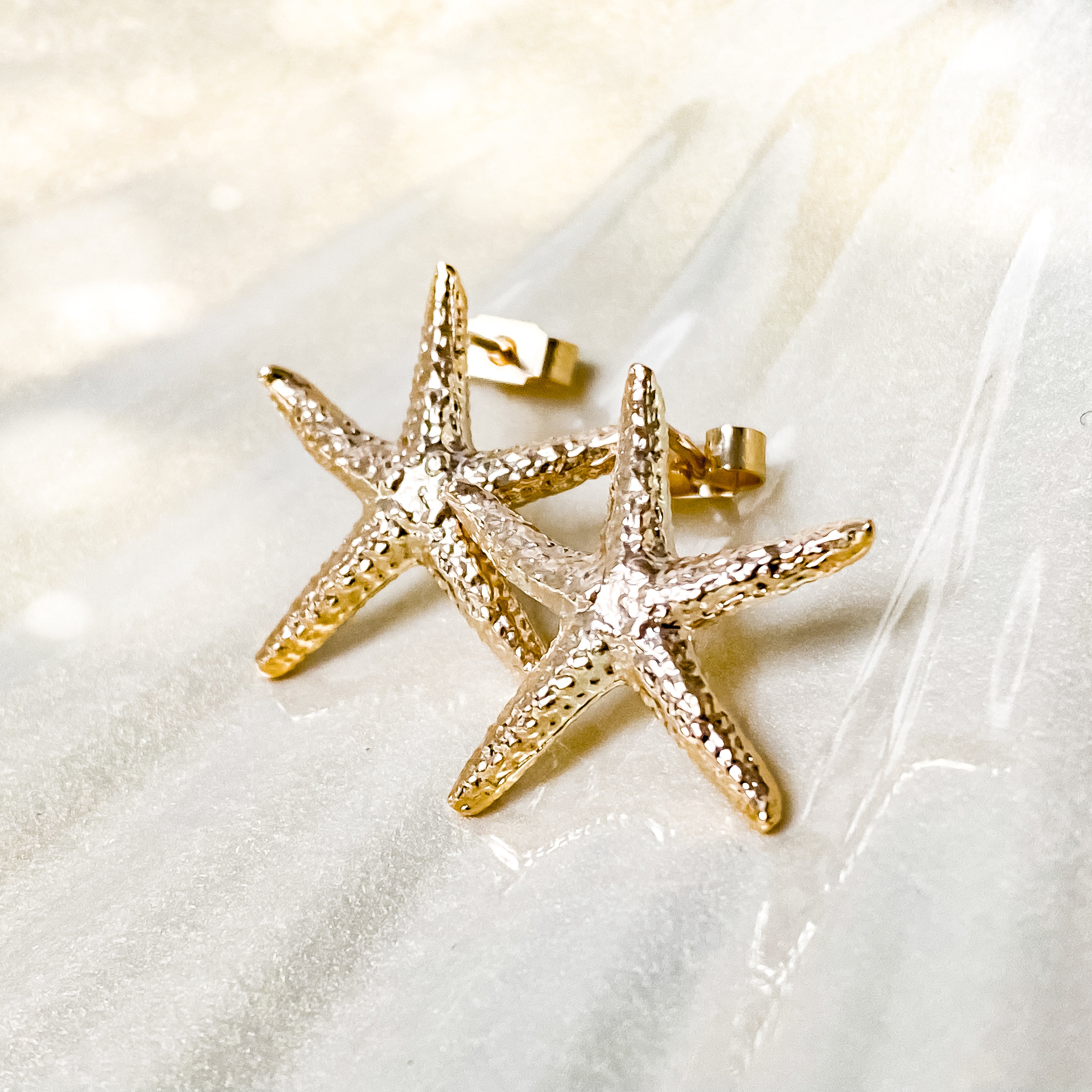 Gold Starfish Earrings
