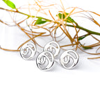 Sterling Silver Organic Design Earrings
