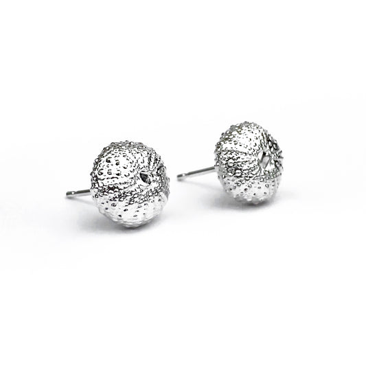 Silver Sea Urchin Stud Earrings