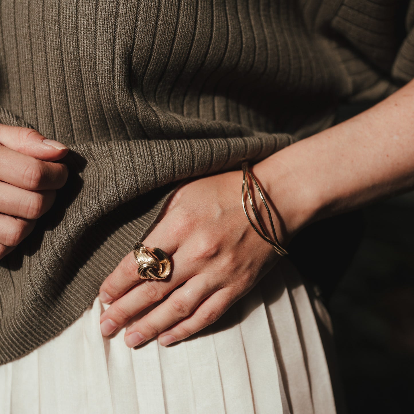 Gold Organic Bangle