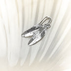 Large Rowan Leaf Sterling Silver Earrings