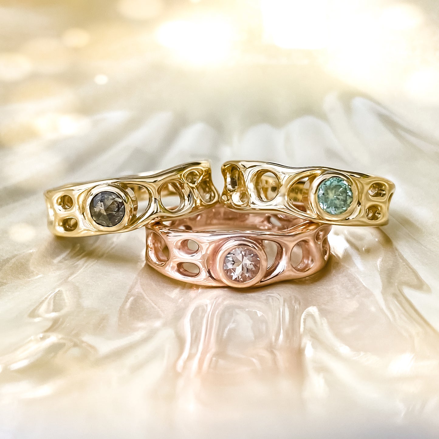 Rose Gold Morganite Infinity Ring