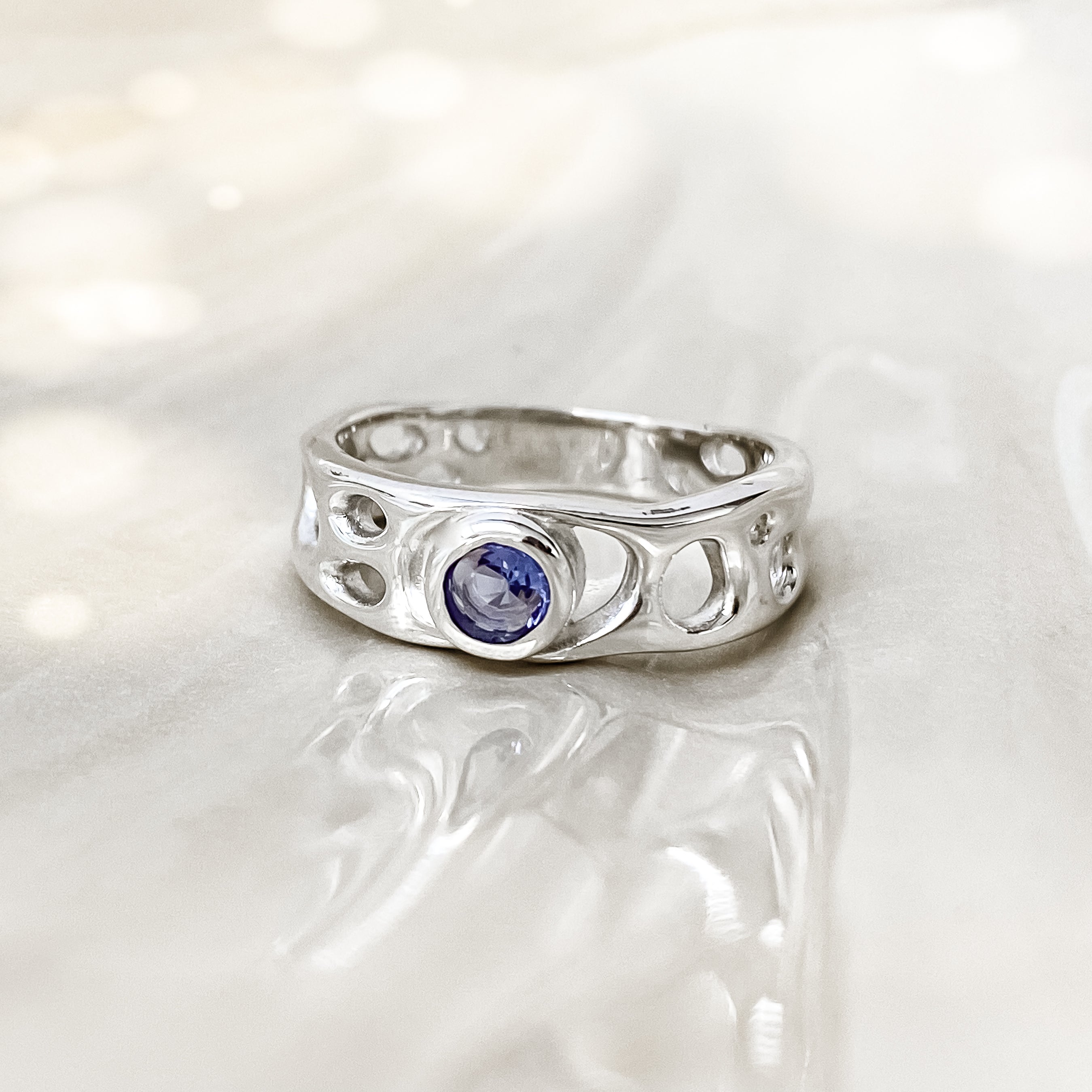 Sterling Silver Tanzanite Infinity Ring